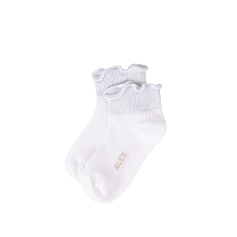 Աղջկա մանկական գուլպա փայլփլուն երիզով